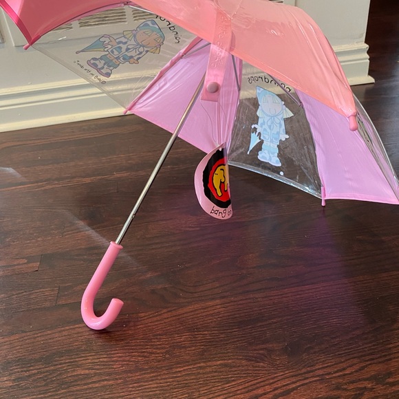 Adorable Pink Girls Raindrops Umbrella “Bang on the Door” design ☔️ - Picture 2 of 4